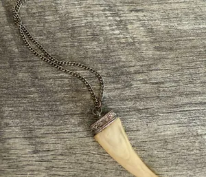 Vintage Fang Tooth Necklace Discoloration thumbnail 3