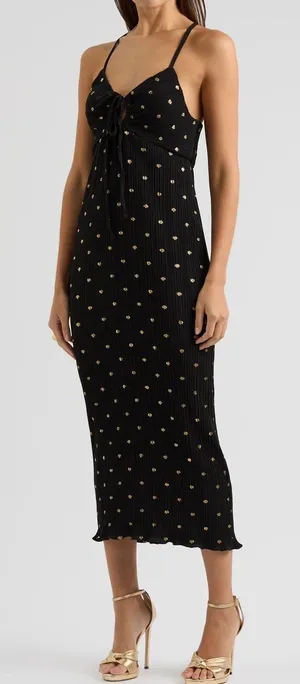 NWT Never Fully Dressed Black Megan Plisse Dress 14 thumbnail 1