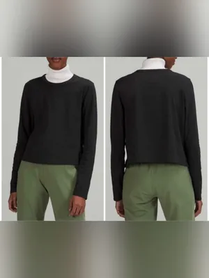 Lululemon Classic-Fit Cotton-Blend Long Sleeve Shirt Black thumbnail 2