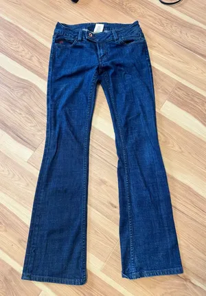 Y2K Miss Me Red Label Drew Low Rise Boot Cut Jeans thumbnail 1