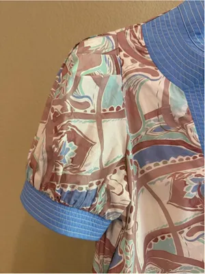 Entro Pattern Print Band Contrast Mini Dress in Mocha Multi Size S thumbnail 4