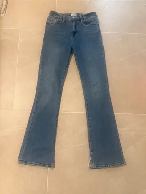 Frame Denim Blue Flare Wide-Leg Jeans thumbnail 1