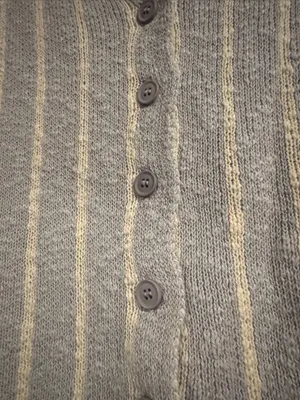 Women's Blue & White Striped Button thumbnail 4