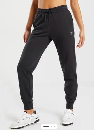 Gymshark Women’s Black Regular‎ Fit Training Joggers Small thumbnail 1