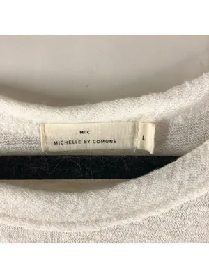 Michelle By Comune White Sheer Long Sleeve Lightweight Top Womens Size L thumbnail 3