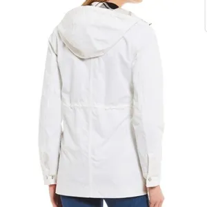 HUNTER Original Smock Cotton Rain Jacket Coat White Small thumbnail 4