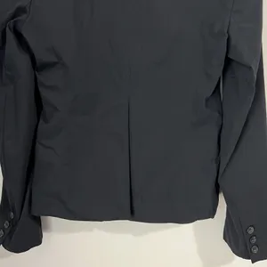 Theory Blazer Women's 6 Black Cotton Single Breasted Peak Lapel Classic Career‎ thumbnail 6