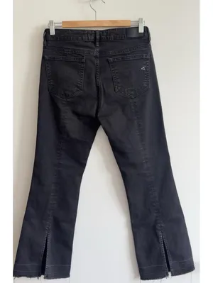 Hidden Jeans Black Split Hem Flare Jeans Size 28 Raw Hem Stretch Denim thumbnail 8