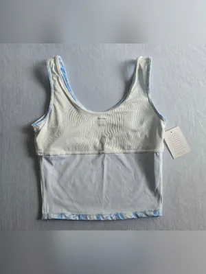 Happy Camp3r Women’s Blue Marble-Print Tank‎ Top Size L thumbnail 8