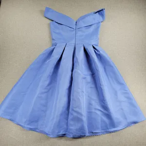 Chi Chi London Womens Marlie Dress Size 8 Blue Off-shoulder Cocktail NEW thumbnail 3
