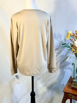 💥NWT Boody Classic Bamboo Cotton Long Sleeve T-Shirt Stone Sz S🧡 thumbnail 7