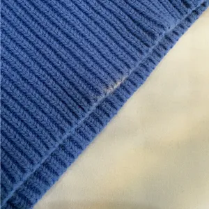 LOFT Blue Crew Neck Knit Sweater with Button Accents Ruffles Medium thumbnail 6