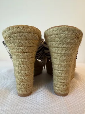 Xhilaration Y2K Knotted Zebra Print Rope Platform Heels thumbnail 3