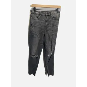 American Eagle‎ Curvy Highest Rise Jegging Women 10 Black Distressed Next Level thumbnail 2