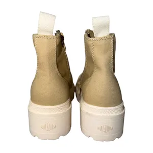 Palladium Pallatrooper Zip TX Safari Tan Canvas Platform Boots Women 8 thumbnail 4