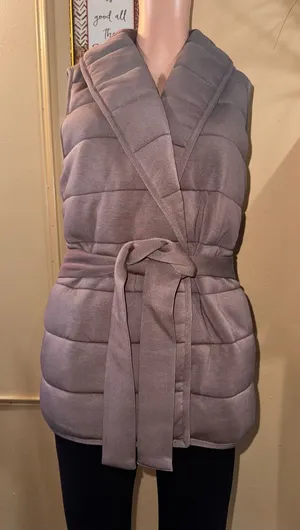 Spanx Puff Essentials Puffer Vest Smoke XL NWT thumbnail 1