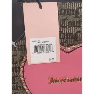 JUICY COUTURE LOVE NEVER DIES MINI TOTE CROSSBODY‎ BAG Brown TAUPE thumbnail 3