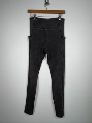 Aerie OFFLINE OG High Rise Acid Wash Pocket Leggings Gray L thumbnail 2