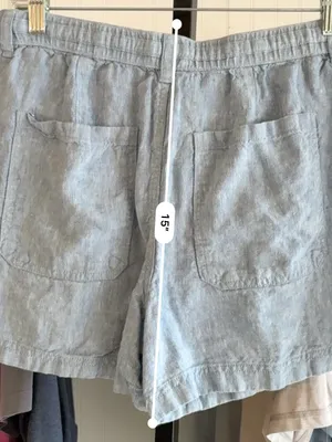 MADEWELL MEDIUM ✨ linen blend tie shorts blue VGUC thumbnail 2