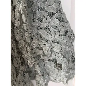 Belle France Sage Green Lace‎ Blouse Made in Italy Tiered Bell Sleeve Top Medium thumbnail 3