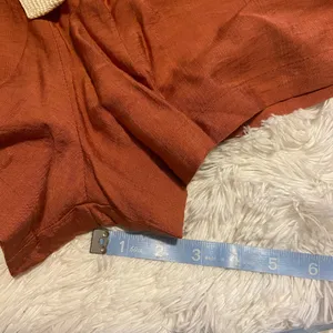 All in Favor Front Tie Pleated Terracotta Shorts thumbnail 8