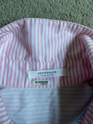 Peppermayo Colorblock Striped Button-Up Shirt – Size 4 thumbnail 3