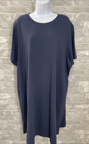 Old Navy Navy Short-Sleeve Tee Dress thumbnail 1