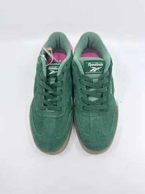 Reebok Club C Grounds Green Natural Pink Suede Sneakers Women's Size 8 NIB thumbnail 4