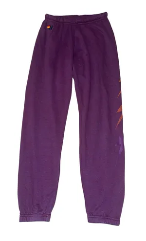 Women's Aviator Nation Lightening Bolt Fade Repeat sweatpants Plum Purple size S thumbnail 1