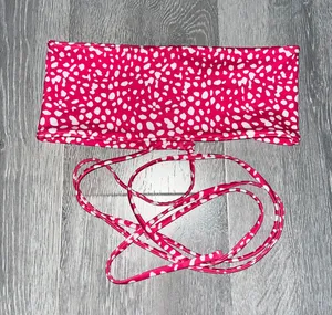 SheIn Strapless Pink Bikini Top thumbnail 1