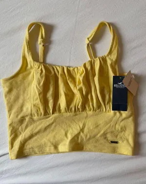Hollister Yellow Cropped Top thumbnail 1