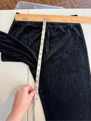 Natural Life Joplin Ribbed Velvet Flare Pants Women Medium Black NWOT Boho Retro thumbnail 3