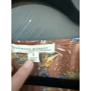 Farmers Market by Monoreno Floral Paisley Tiered Babydoll Blouse‎ Rust Small thumbnail 4