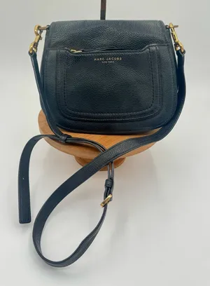Marc Jacobs Empire City Mini Messenger Black Pebbled Leather Crossbody Bag thumbnail 1