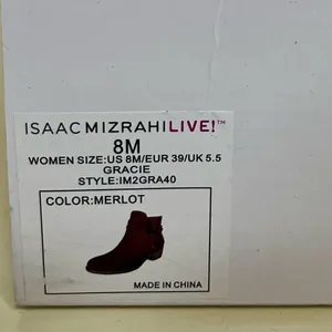 NIB Isaac Mizrahi, maroon booties size 8 thumbnail 5