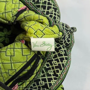 Vera Bradley Black Tote with Pink and Green Floral Pattern thumbnail 5