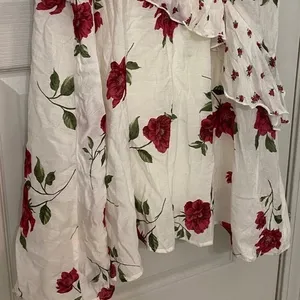 Y2K‎ Romantic Rose Floral Tiered Ruffle Maxi Dress Fairy Coquette S NWT thumbnail 6