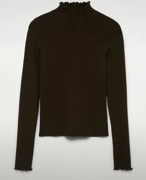 Mango Perkins neck knitting sweater size M NWT thumbnail 7