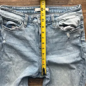 Willow + Root Womens Blue Light Wash Mom Fit Distressed Ripped Denim Jeans Sz 30 thumbnail 4