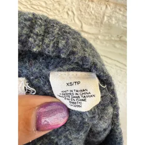Moth Anthropologie Blue Gray Wool Cable Knit Mini Skirt Womens Size XS thumbnail 6
