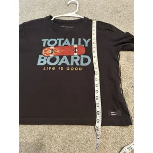 Life Is Good‎ Ladies Tee Shirt Gray XS " Totally Board" ( Pre Owned) thumbnail 4