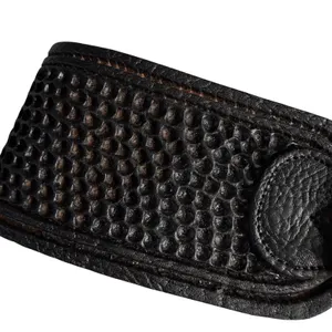 Motif 56 Belt Womens Small Black Leather Textured Wide Buckle Handmade Morocco thumbnail 3