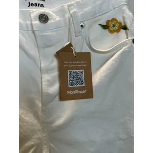 Reformation Jeans Pants Women 26 White Floral Embroidered Straight Leg New Denim thumbnail 11