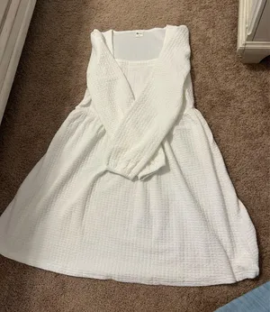 Amazon White long sleeve dress thumbnail 1