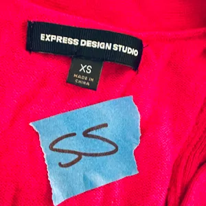 Express Design Studio Wool Blend Pink Cardigan Vest Womens Size Xs thumbnail 5
