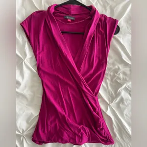 Vince Camuto Fuchsia Wrap Blouse thumbnail 4