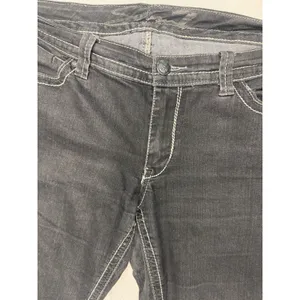 Seven For All Mankind Charcoal Bootcut Jeans Women's 14 White Stitching EUC thumbnail 3