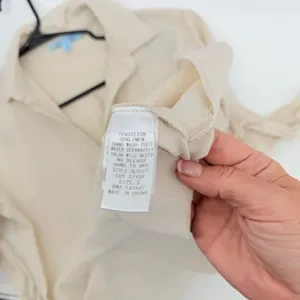 She + Sky Beige Linen Blend Tie Sleeve Button Front Mini Shirt Dress SL9512 S thumbnail 4