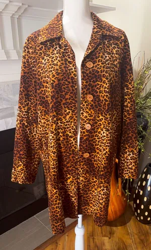 Size M Animal Print Coat by Diane Lewis thumbnail 1