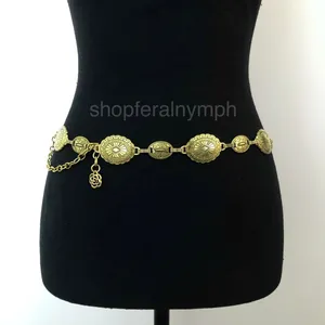 Vintage Y2K Boho Gold Medallion Chain Belt, Fits 22.5–38 Inches, X7GA1199 thumbnail 2